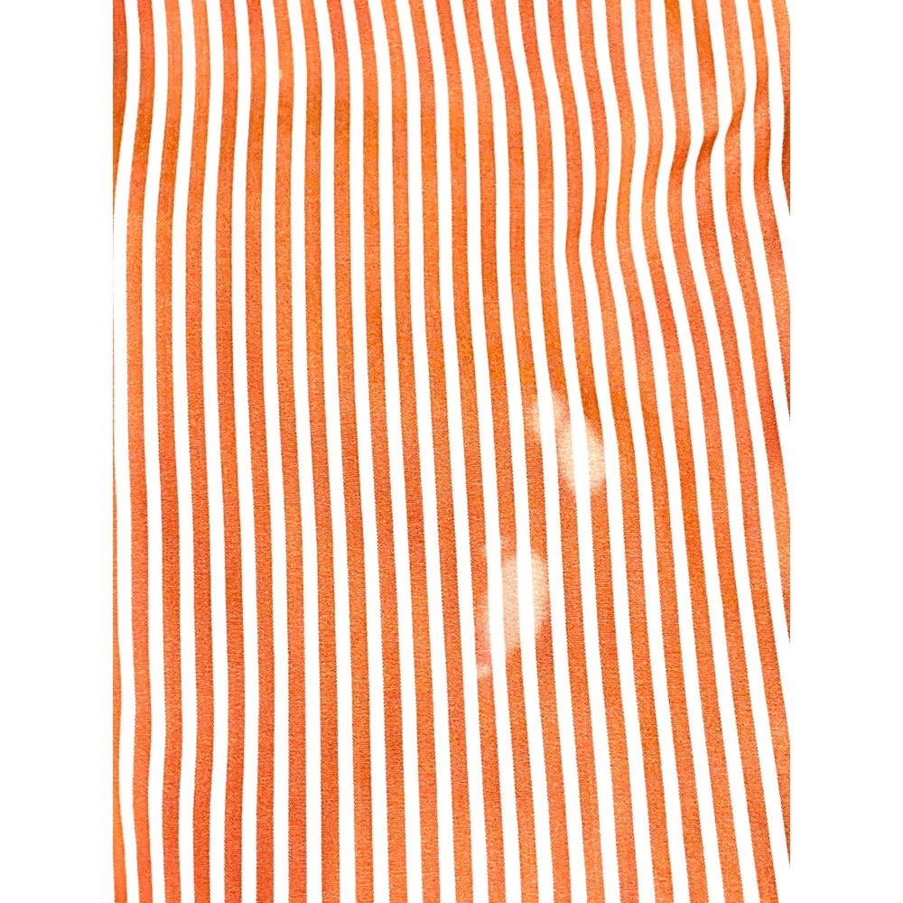 Ralph Lauren Rugby Shirt‎ Mens Medium Orange White Striped Long Sleeve Button Up - Picture 2 of 14